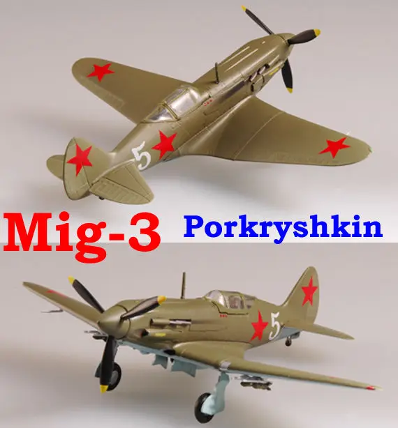 

Easy Model 37225 1/72 Scale MIG-3 Porkryshkin 1941/1942 Propeller Airplane Model TH07547-SMT2