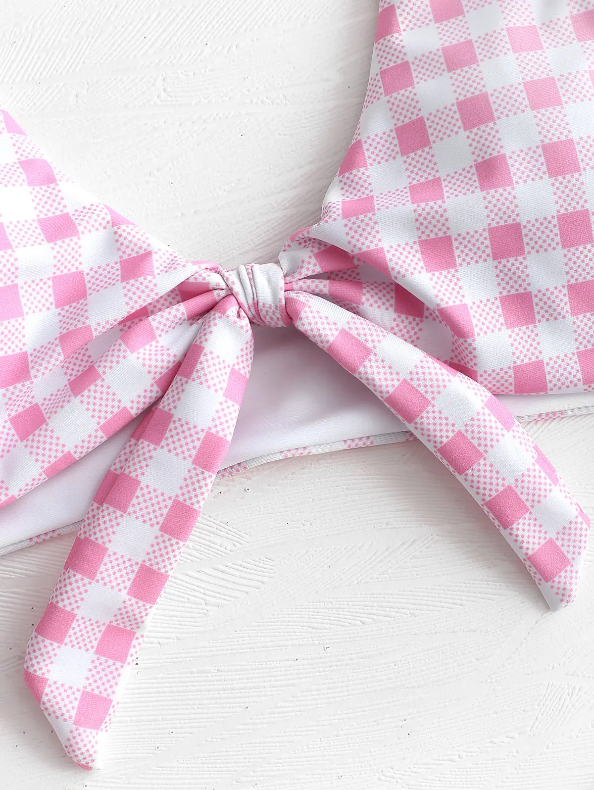 2018 новый летний купальный костюм для женщин галстук спереди плед купальники