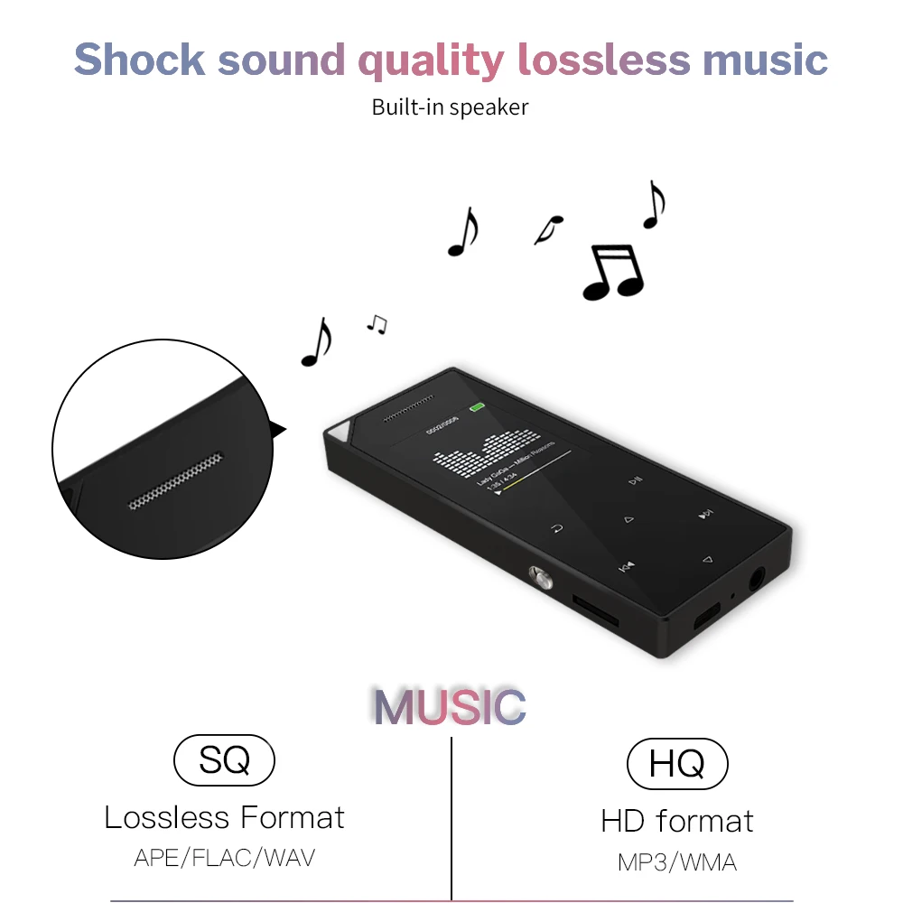 Deelife Bluetooth MP3 плеер Спорт Мини MP 3 музыкальные плееры 8 ГБ с динамиком наушники