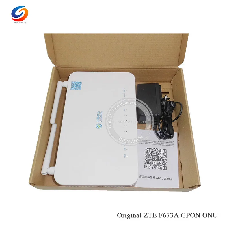 50 шт. дешевая оригинальная ZTE F673A V2 GPON ONU английская прошивка 4GE + 1Tel USB Wifi такая же