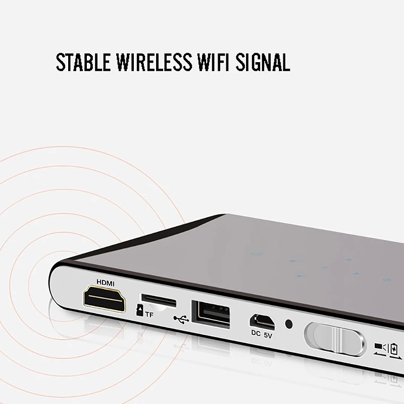 Us Plug Dlp 100Wm мини проектор Android мультимедийный встроенный Wifi Bluetooth 2000 мАч