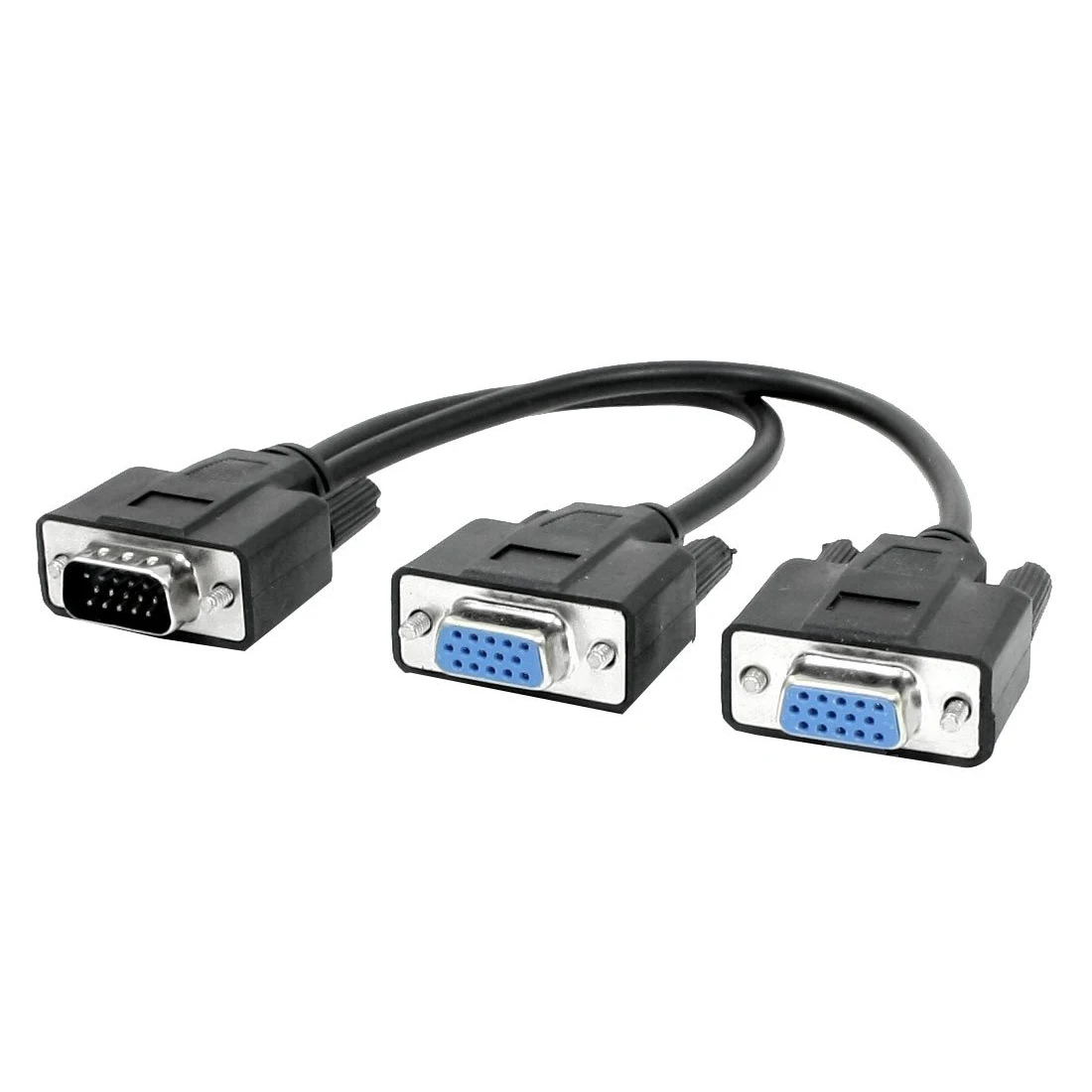 VGA 15 штырьковый штыревой разъем 2 гнездовой компьютера кабель черный |