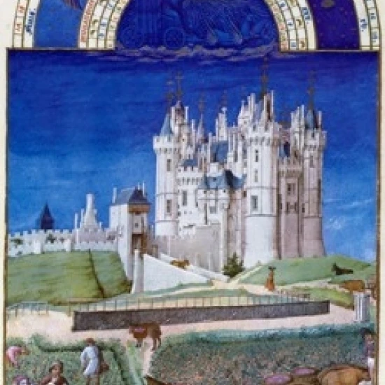 Урожай винограда по Limbourg Brothers 15th Century 1385-1416 печать плакатов (24x36) | Дом и сад