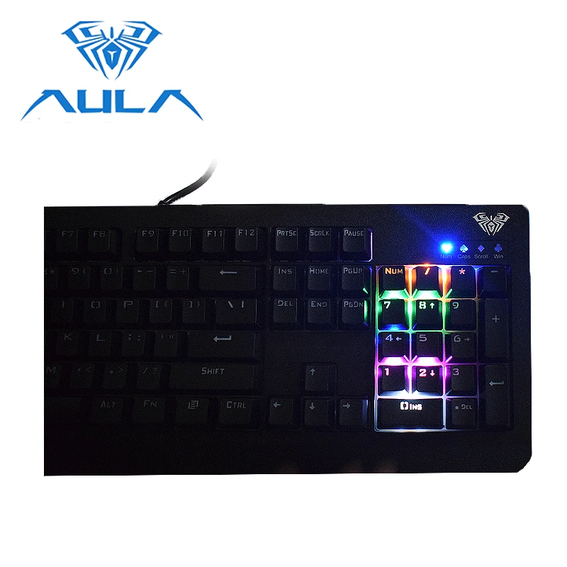 Клавиатура игровая Проводная с RGB светодиодный подсветкой и защитой от фиктивных