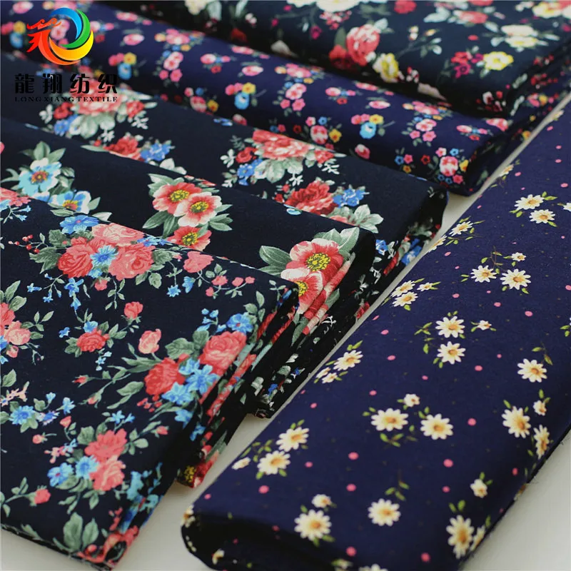 Tecidos шелковая ткань взрыв свежий Хризантема сломанный хлопок половина длины юбка