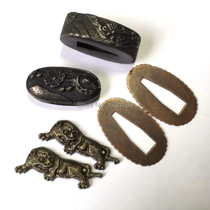 Комплект Tsuba из сплава подходящий для японского самурайский меч катана Wakizashi Tanto