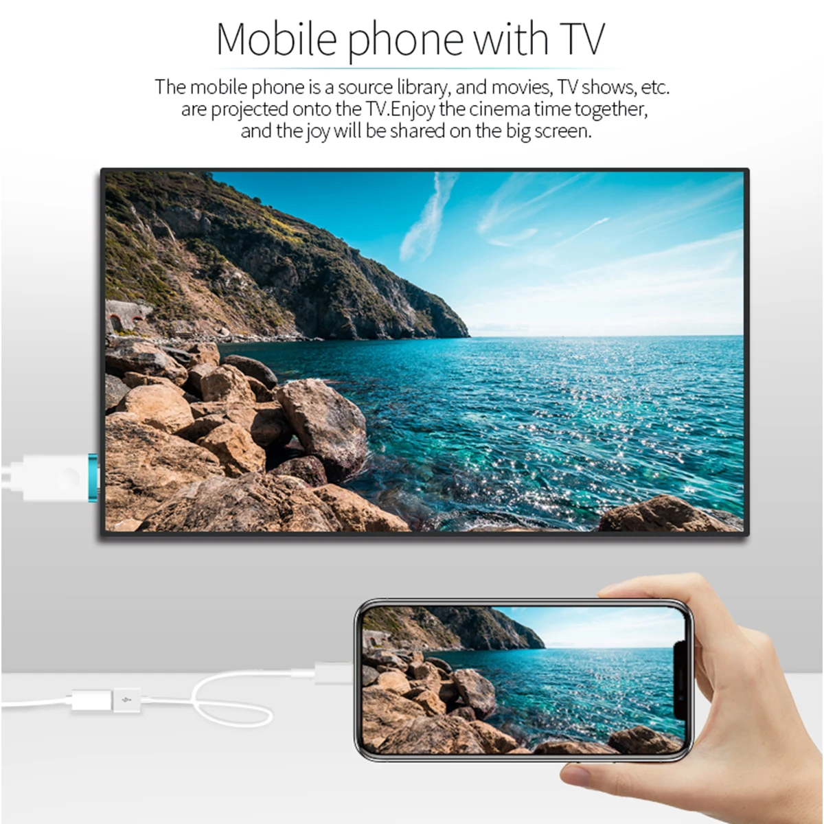 SOONHUA HDMI кабель для Android iOS Телефон ТВ адаптер видео 1080P HD Универсальный мини USB к