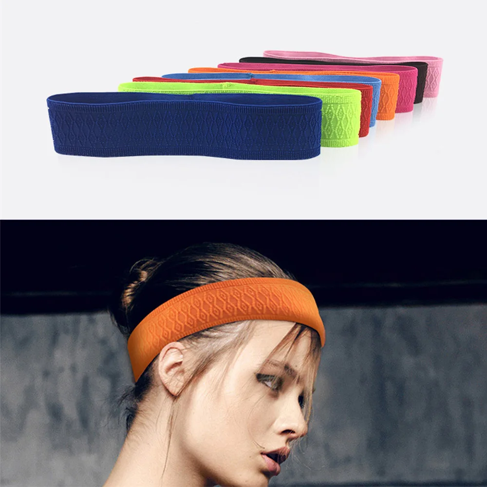 

Women Stretch Elastic Headband Yoga Sports Headwrap Sweatband Hair Band remove sweat breathable tennis running cycling sweatband