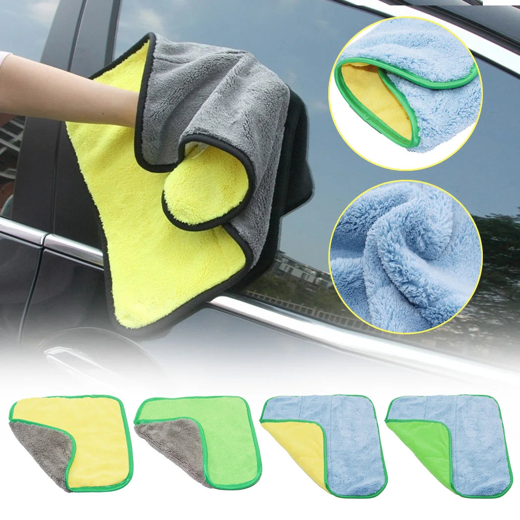 Car Care Polishing Wash Towels Plush Microfiber Washing Drying Towel Strong Thick Polyester Fiber Cleaning Cloth | Дом и сад
