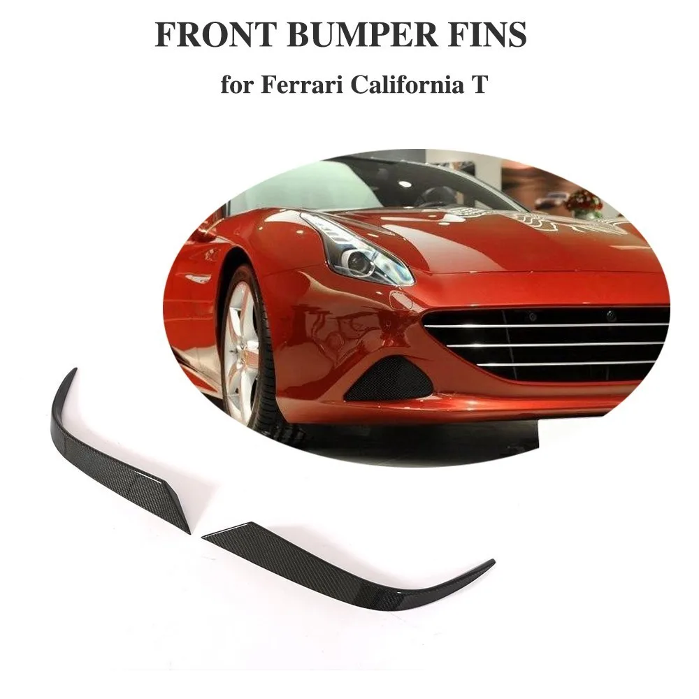 2 шт. ребра для Ferrari California 2015 2018 углеродное волокно передний бампер крышка