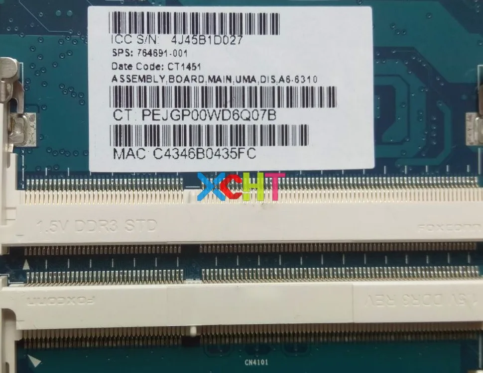 

764691-001 764691-501 764691-601 R5 M240/2GB Graphics w A6-6310 CPU for HP 355 G2 PC Laptop Mainboard Motherboard Tested