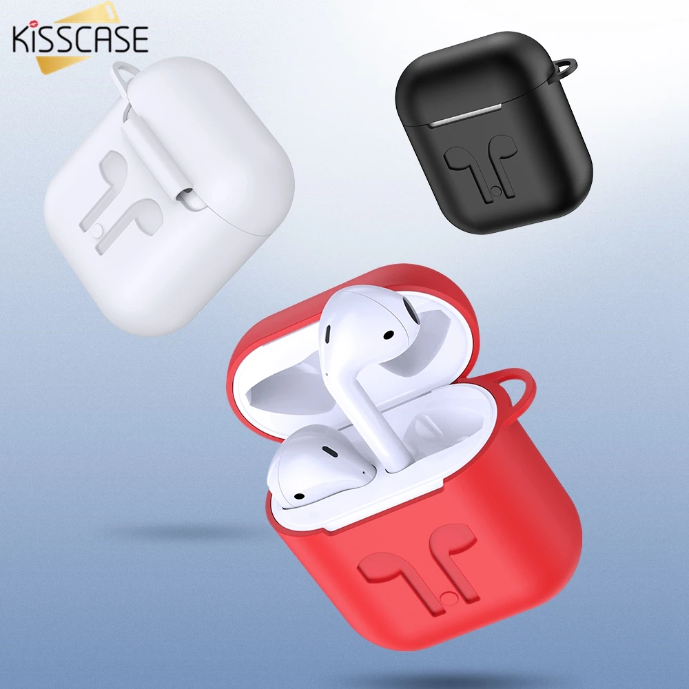KISSCASE ударопрочный защитный чехол для наушников Apple Air Pods силиконовый AirPods с