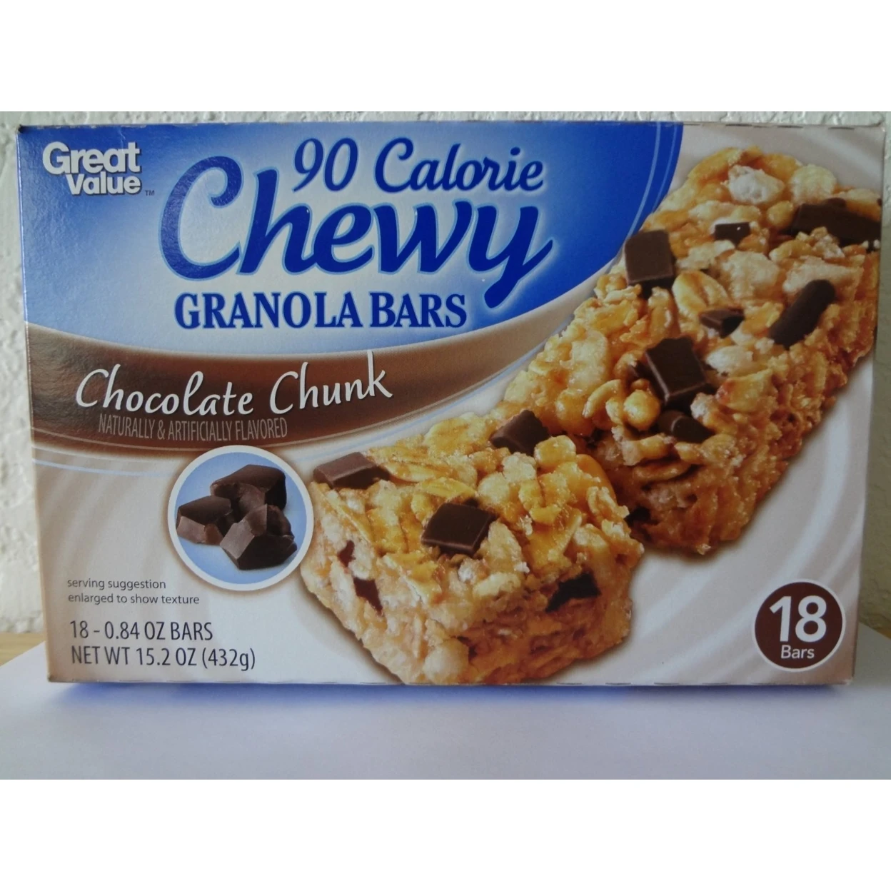 Большое значение Chewy 90 калорий гранола бары шоколадный кусок 18 ct-0 84 унц. (24 г) |