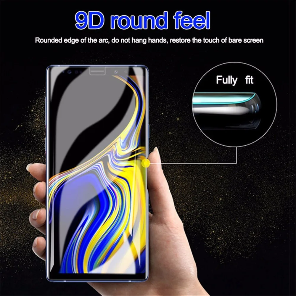 Защитная пленка с полным покрытием 9D для Samsung Galaxy S8 S6 S7 Edge S10 S10E 20 S9 Plus Note 8 9 мягкая