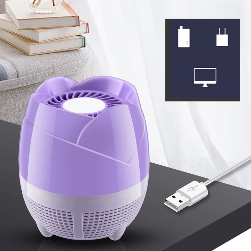 Электронный светильник от комаров светодиодная лампа-ловушка USB питание