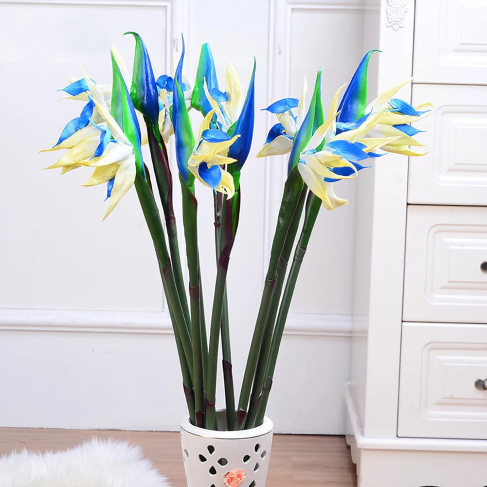 Искусственный цветок птица рая поддельные растения шелковые Strelitzia Reginae домашний