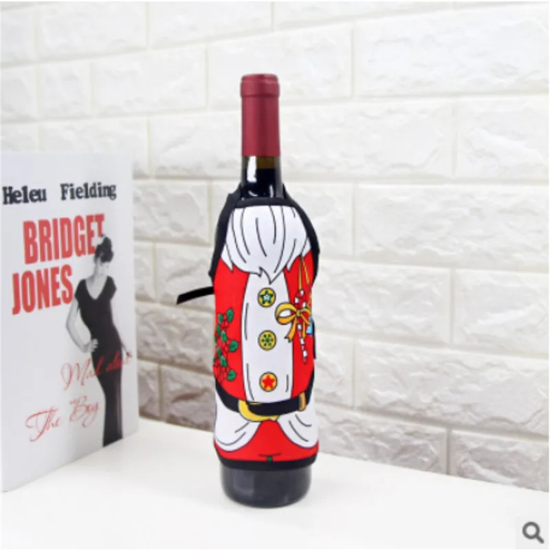 Рождественский Санта бутылка вина чехол в виде фартука wrap Xmas ужин вечерние