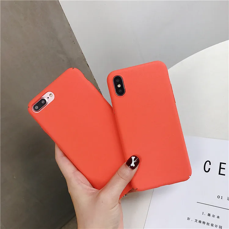Ретро сплошной цвет простой корейский чехол для телефона iPhone 7 Puls 6 6S 8 X Xs Чехлы MAX XR