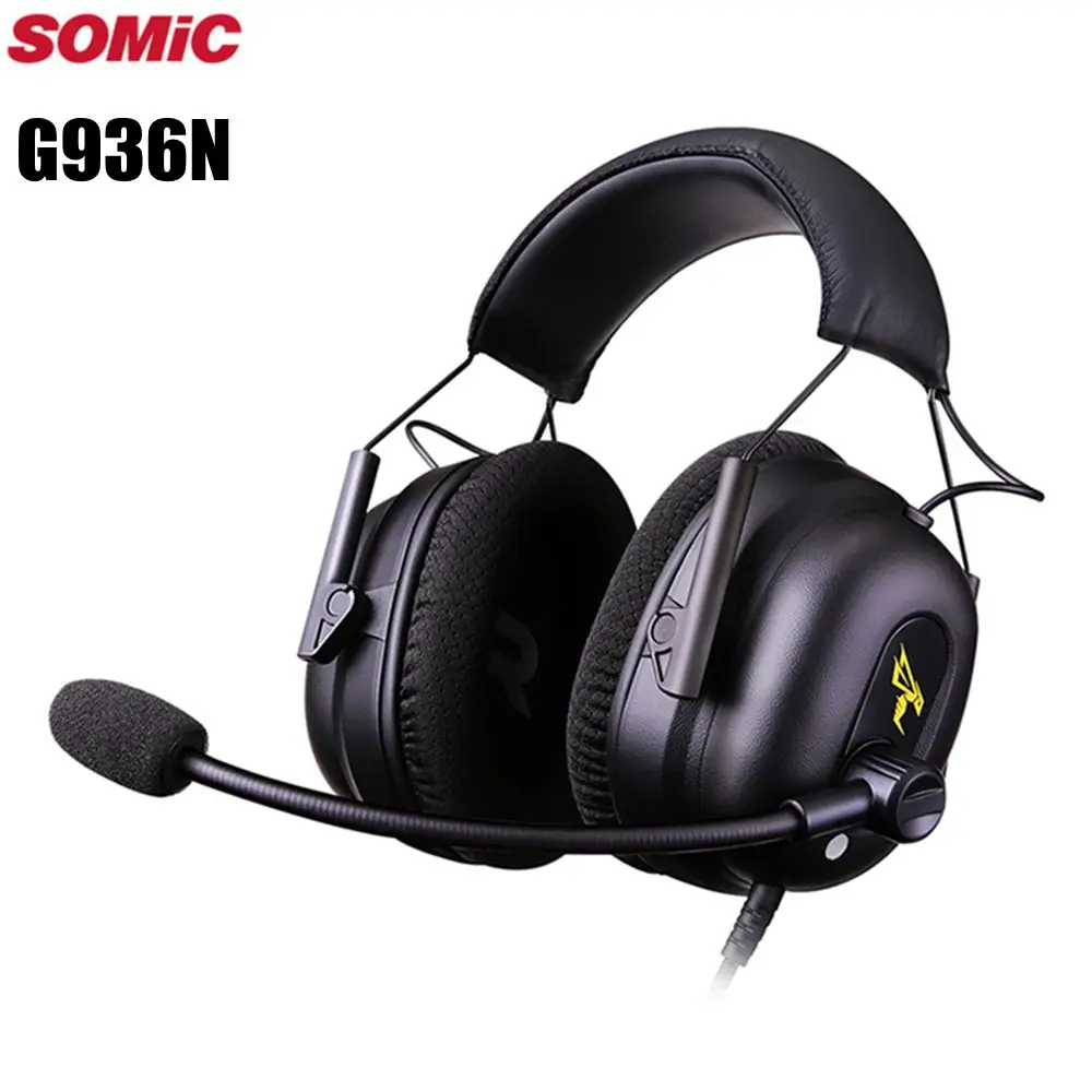 Somic G936N USB 7 1 объемная звуковая игровая гарнитура наушники с микрофоном в линии