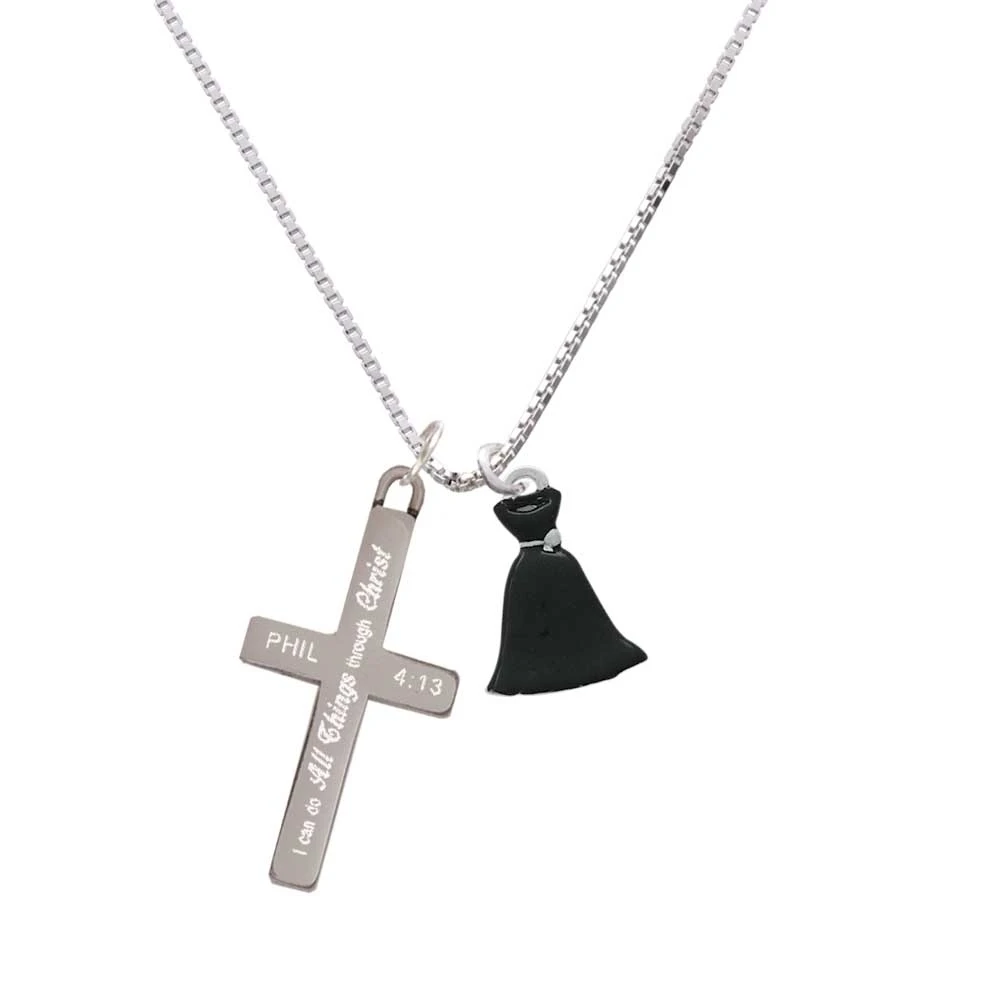 Черное платье я могу сделать все вещи крест ожерелье|Подвески| |