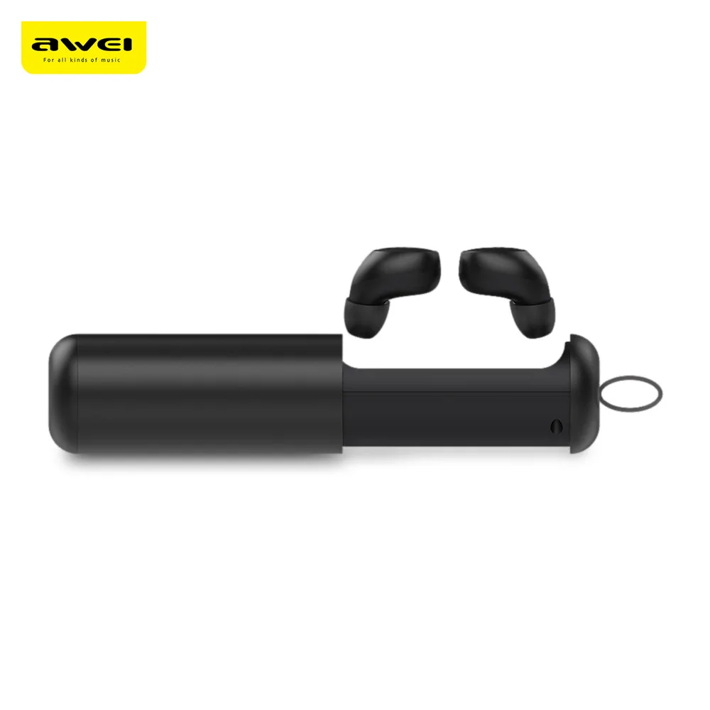 Awei T5 TWS Twins наушники истинные беспроводные Bluetooth V5.0 с зарядной базой влагостойкие