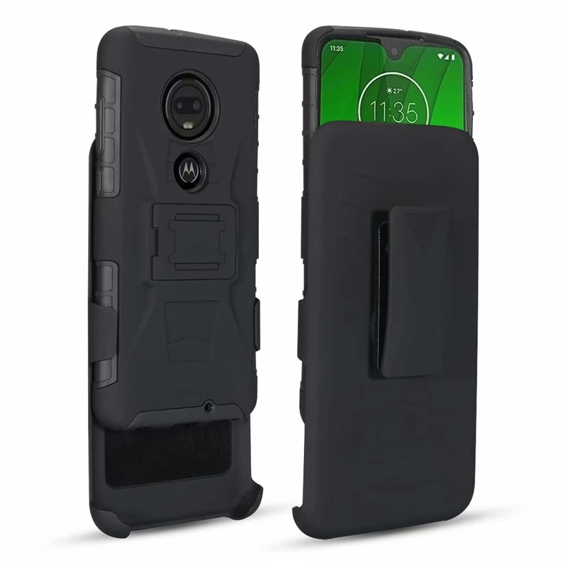 For Motorola G6 G7 E5 Z4 Play Plus Power HTC M8 M9 Hard Shockproof case Belt clips Holster Rubber cover Kickstand stand |