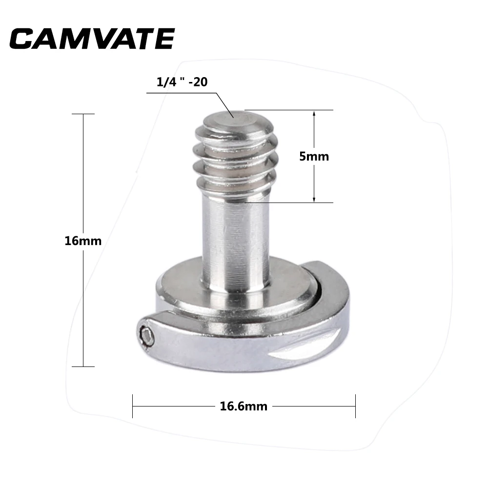 Винт для камеры CAMVATE с D-образным кольцом и стандартной резьбой 1/4 &quot-20