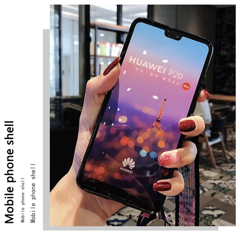 Huawei P30 Pro Y7/Y7 Pro/Y6/Y6 2019 Blueray Soft Camera Case+Strap |