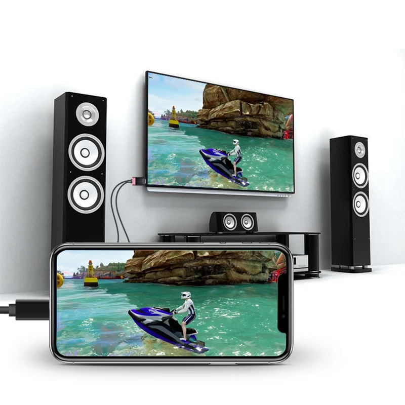 Ios порт в Преобразование HDMI линии для ios Pad/телефон подключен ТВ проектор с экраном