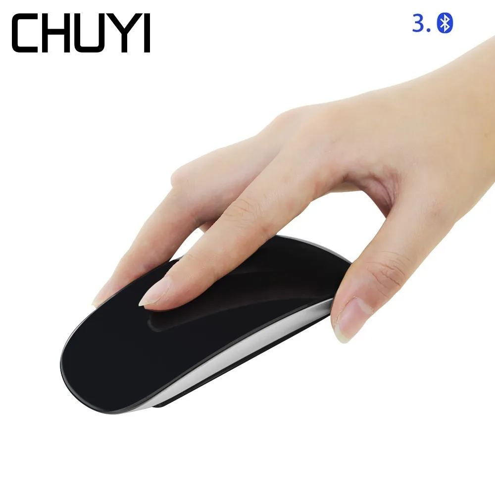 Беспроводная мышь Bluetooth Compute Touch Scroll Arc Mice 1600DPI тонкая оптическая для Apple компьютера