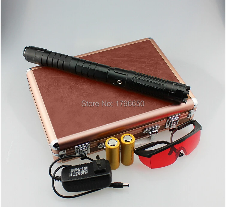 

High Power military 300000m 300w 450nm Blue laser pointer Flashlight Light Burning match/dry wood/black/burn cigarettes+glasses
