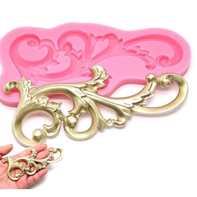 Силиконовая тисненая винтажная Цветочная лоза форма для торта шоколада