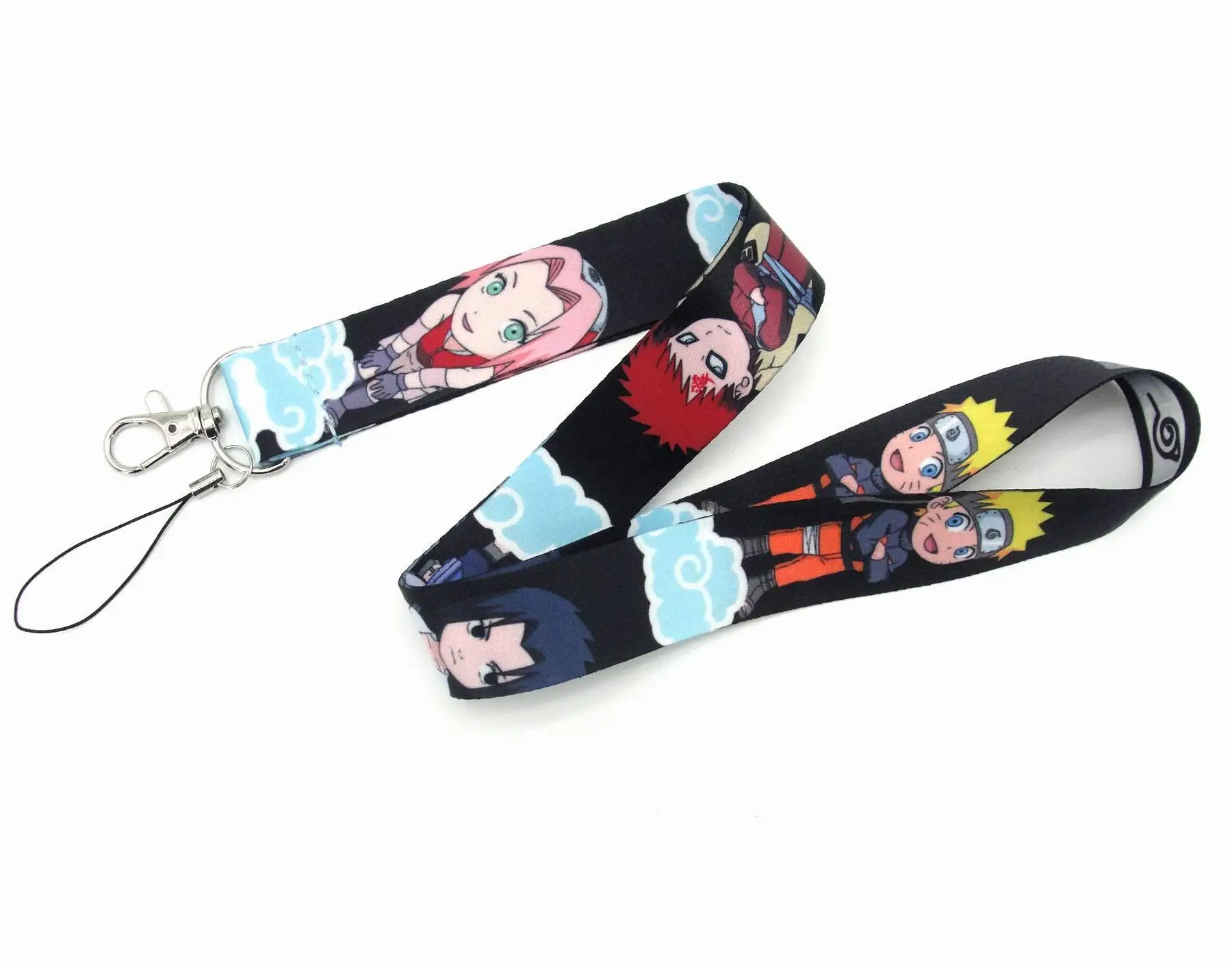 10 шт. в партии Наруто брелоки со шнурком для мобильного телефона Аниме ремешок