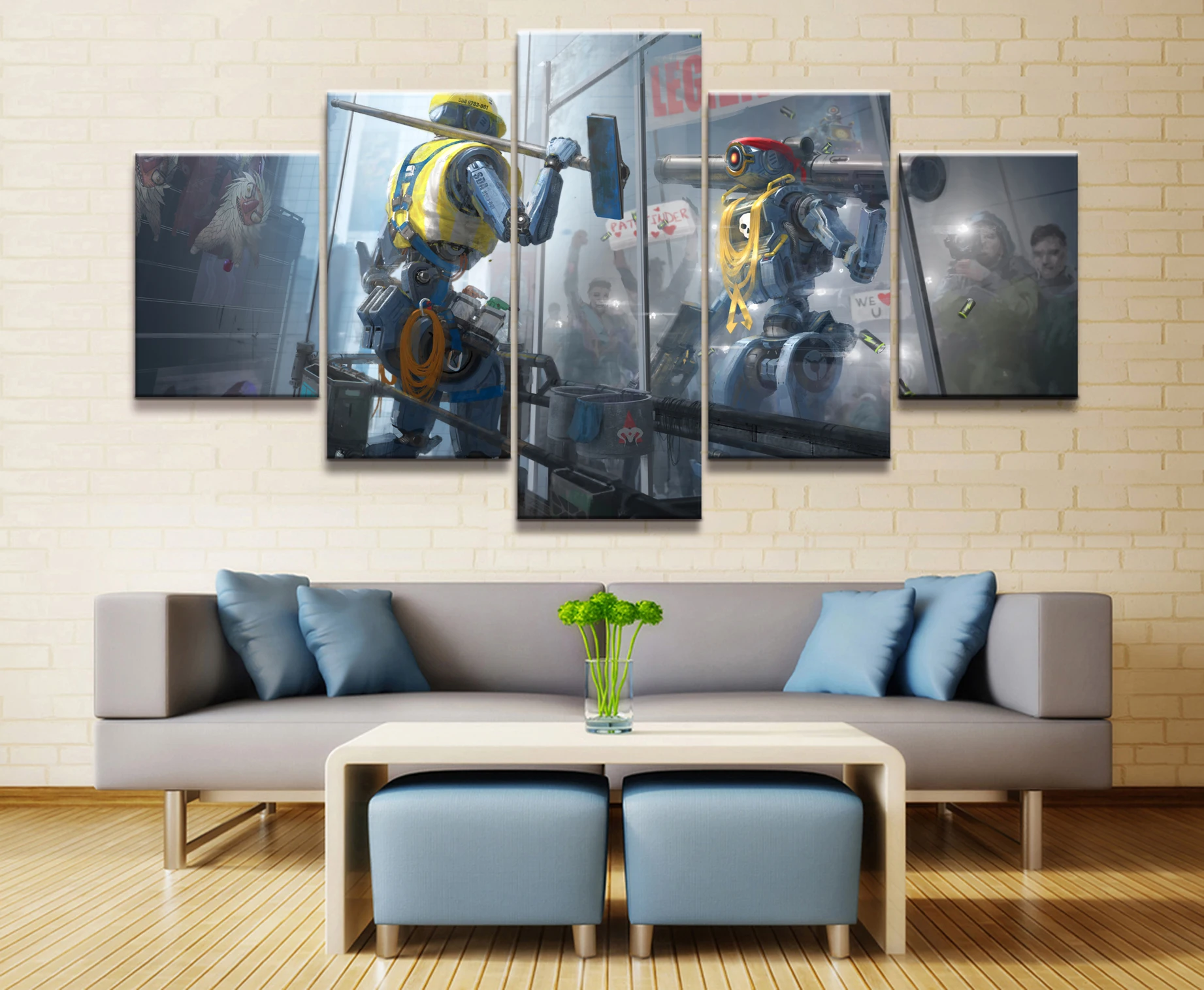 Home Decor Poster HD Pictures Prints Canvas 5 Piece Modular Apex Legends Game Living Room Art Decorative Cartoon Painting Framed | Дом и сад