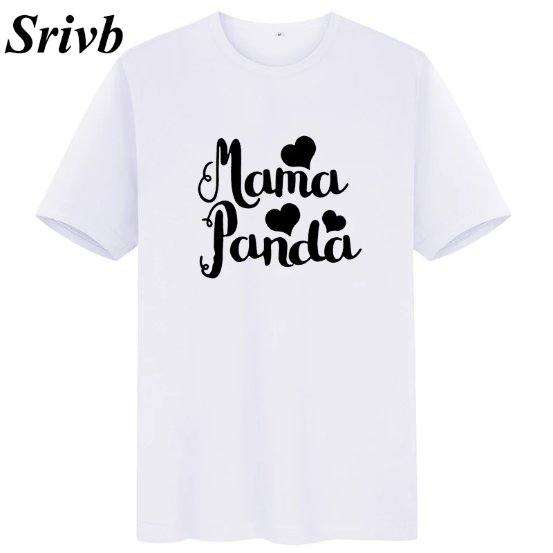 Женская хлопковая Футболка с принтом Srivb Mama Panda Повседневная футболка большого