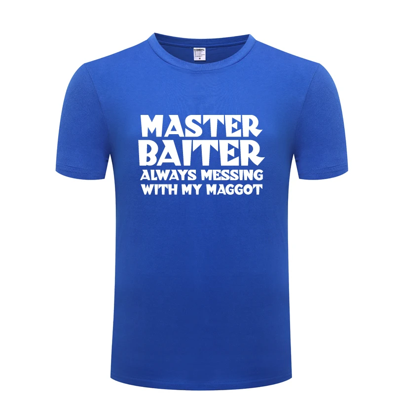 Забавная Мужская футболка Master Baiter с надписью Always Messing with My Maggot новинка 2018