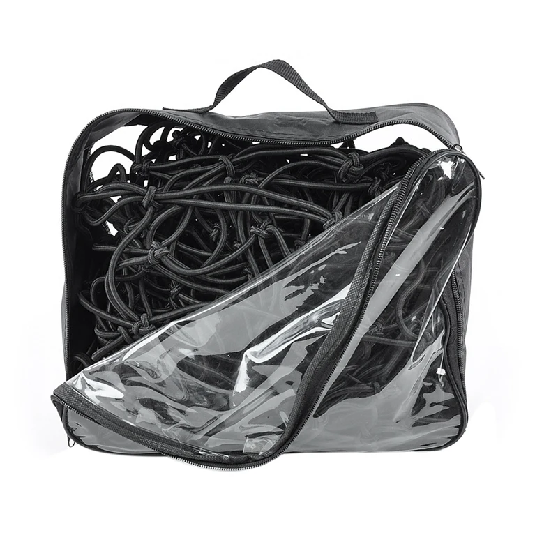 Super Duty Bungee Cargo Net For Truck Bed Stretches To 12 Tangle-Free D Clip Carabiners | Small Mesh Holds And Large Loa Автомобили и