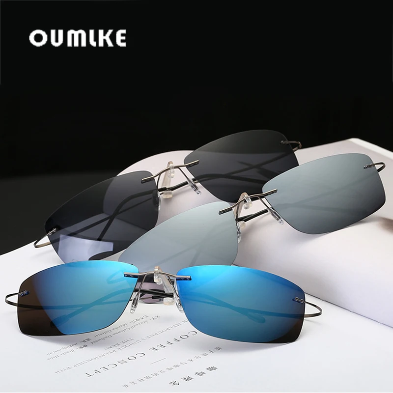 OUMLKE 2019 модные Сверхлегкие титановые поляризованные солнцезащитные очки для