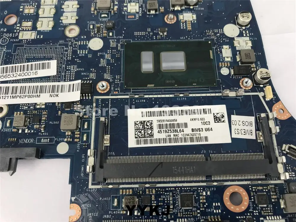 BIVS3/BIVE3 LA-D061P материнская плата для Lenovo E31-80 500s-13isk ноутбука DDR3 G31-80 SR2EY | Компьютеры и