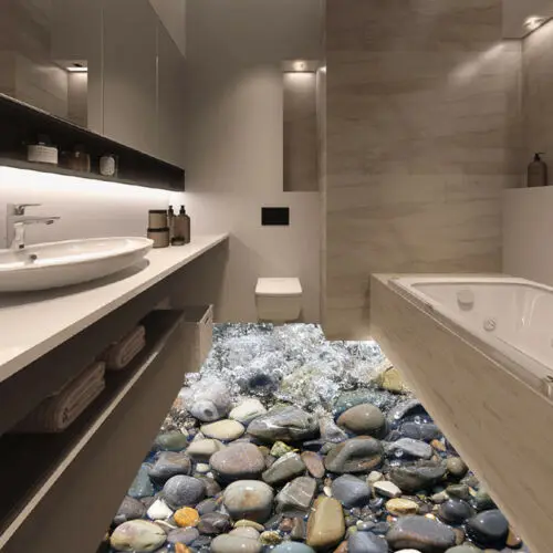 3D наклейки на пол стену пляжные съемные настенные для ванной комнаты спальни