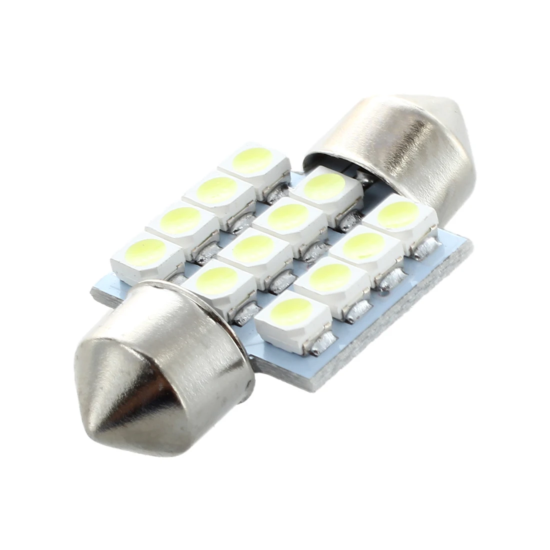 10 x Белый 12 SMD Светодиодный лампа для внутреннего корпуса лампочки 31 мм В