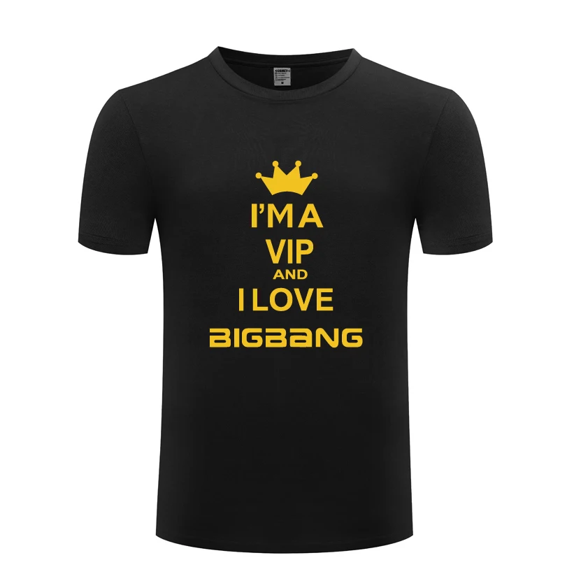 Мужская футболка I Am A Vip and Love Bigbang новинка 2018 мужская хлопковая Повседневная с
