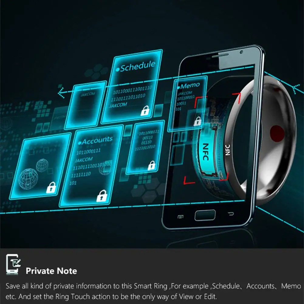 Стальное титановое 6 13 ярд NFC умное кольцо для мобильного телефона Touch Unlocker