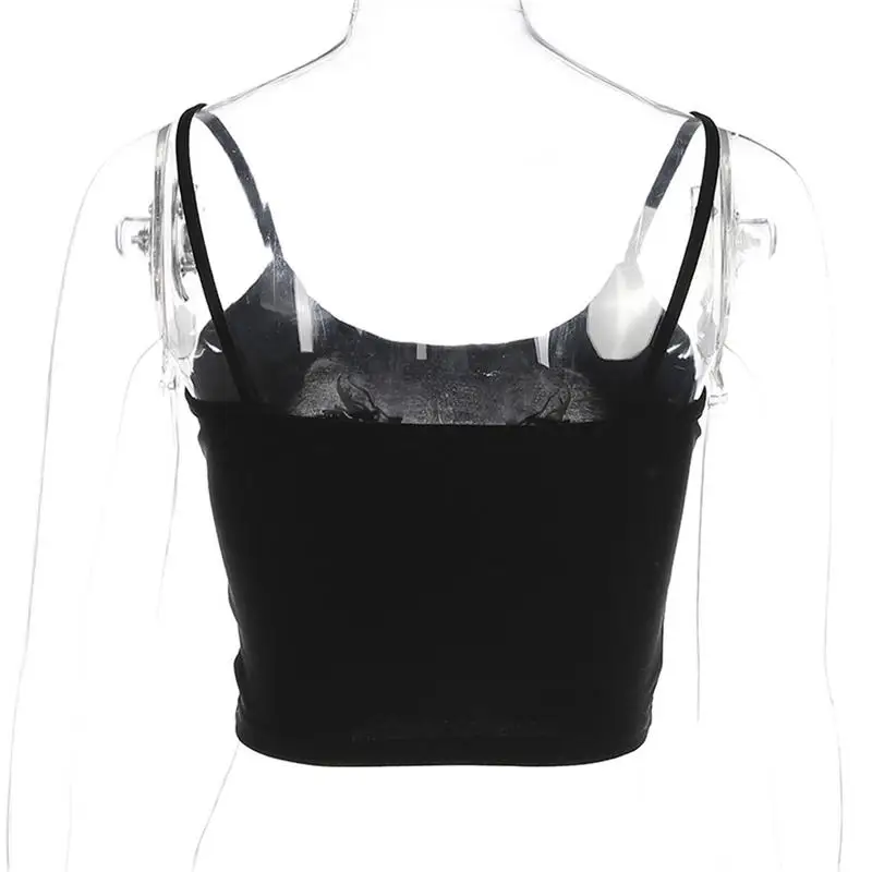 Пикантные подвеска дракон тотем печатных спагетти кофта на бретельках Для