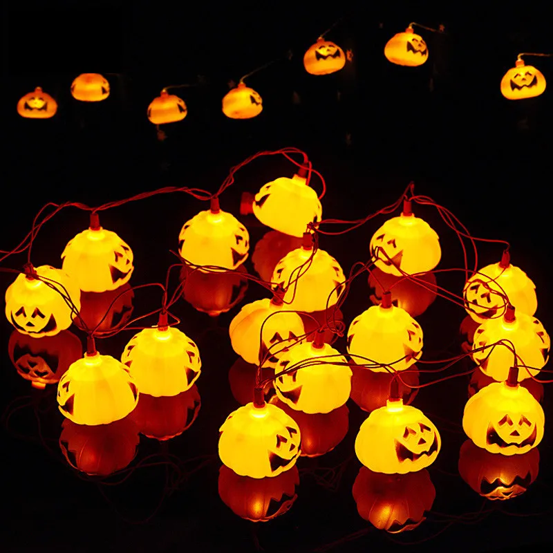 CLAITE 2 7 м 16 LED Хэллоуин Тыква гирлянды светодиодные сказочные огни для