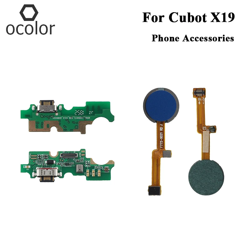 Зарядная плата ocolor для Cubot X19 USB штекер в сборе сканер отпечатков пальцев