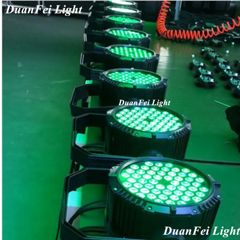 6 партий 54x3 Вт rgb par Светильник dj dmx s 3 в 1 моющийся цвет светодиодные Банки
