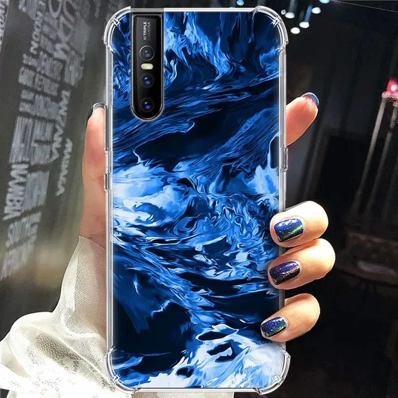 Stylish Painted Anti-falling Phone Case For Vivo V15 Pro / S1 6.39 Inch With Airbag Back Cover |