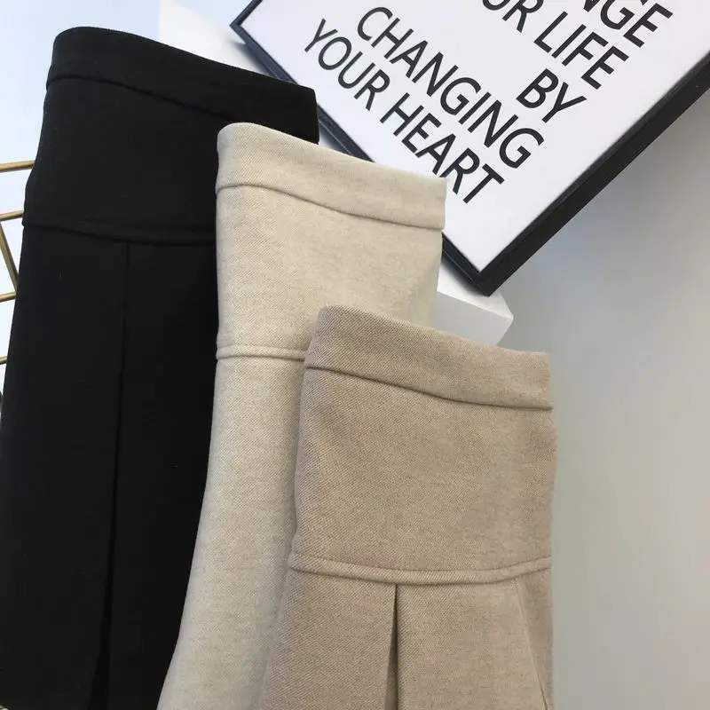 Повседневные юбки из натуральной шерсти длинная юбка трапециевидной формы