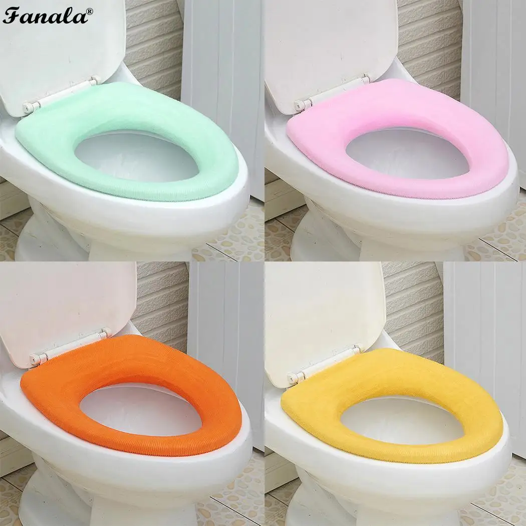 New Bathroom Washable Warmer Soft Toilet Closestool Seat Cover Lid Mat Cushion Random Pad 30cm/11.8inch | Дом и сад